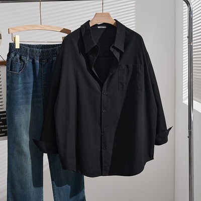Chubby Girl Plus Size Womens Extra Large Casual Shirt Korea