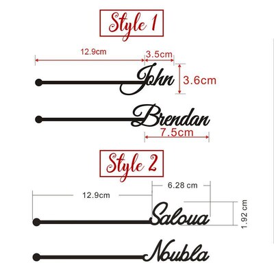 Personalized swizzle sticks table centerpiece Party picks Na