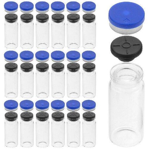 20 Pcs Glass Vial Bottle Freeze Dried Powder Headspace Vial