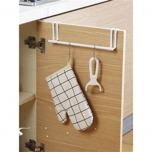 cabinet door towel rack nail-free bathroom kitchen single
