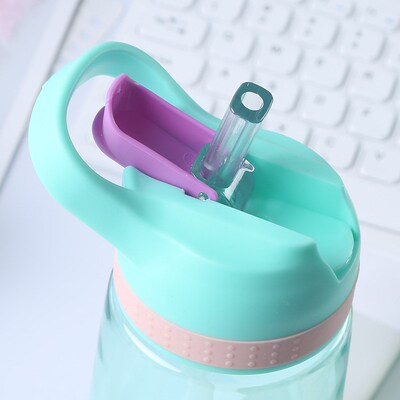 450ml Kids Water Bottle With Straw BPA Free Children Drinkin