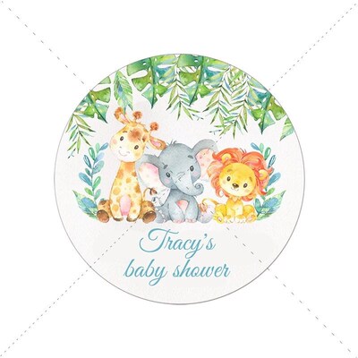 Custom ers Jungle Animals Personalized Customize Name Text Z