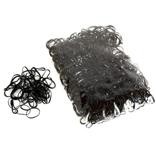 1000PCS Disposable Black Elastic Hair Band Rope For Kids Gir