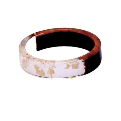 Wood Resin Ring Transparent Epoxy Resin Ring Fashion Handmad