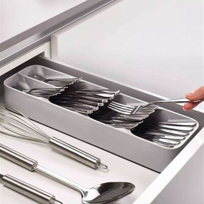 Kitchen Cutlery Drawer Organizer Drying Cutlery Tray Spoon D