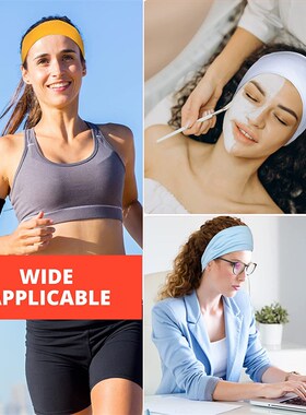 Solid Color Elastic Headband Wide Hair Band Makeup Hair Hoop