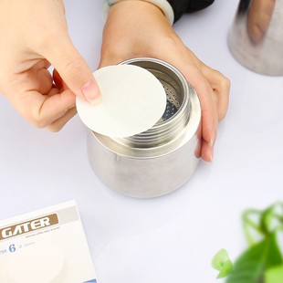 Mocha pot filter paper round wooden coffee drip paper