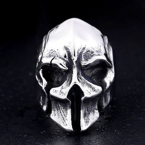 NEW Exaggerated Warrior Skull Mask Ring Fashion Men Domineer
