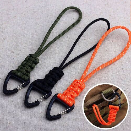 1Pcs 20cm 6 Styles Paracord Keychain Military Braided Nylon