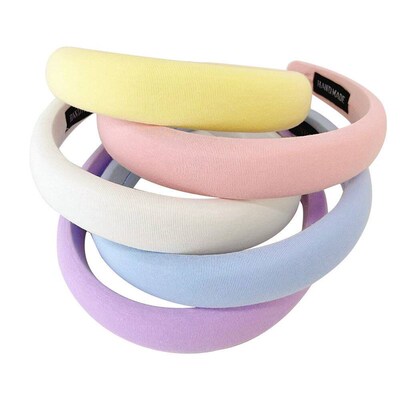 Gentle CREA Cute Candy Color Wide Brim Sponge Headband Tempe