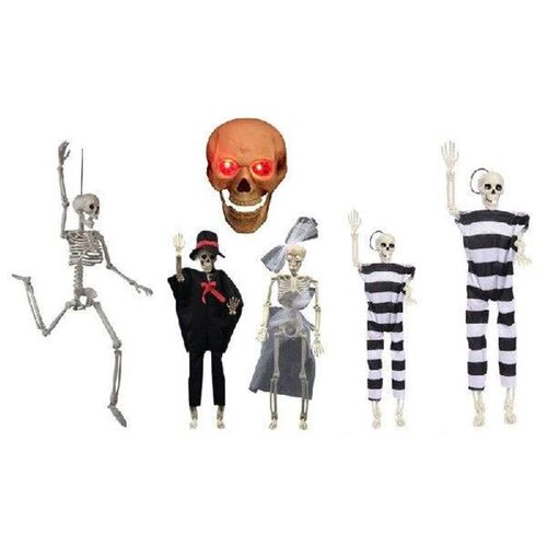 Y1UB Life Size eable Skeleton Halloween Decoration Full