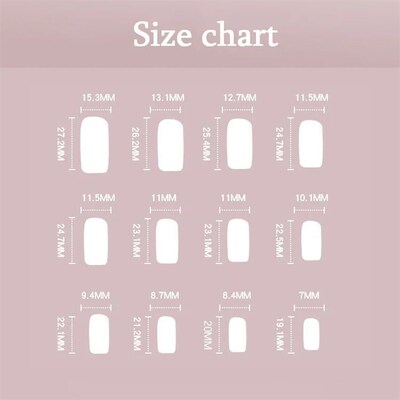 Simple White French Wearable Long Square Fake Nails Full Cov