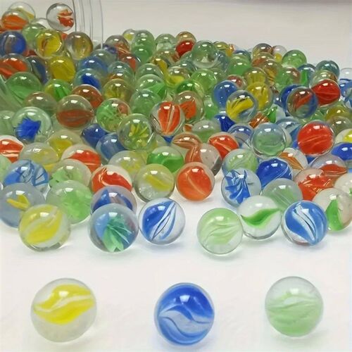 100Pcs 0.55inch Colorful Glass Beads for Home Decoration, Aq
