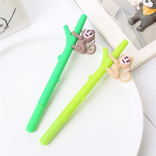 Creative Soft Rubber Neutral Pen Cartoon Monkey Tree Signat