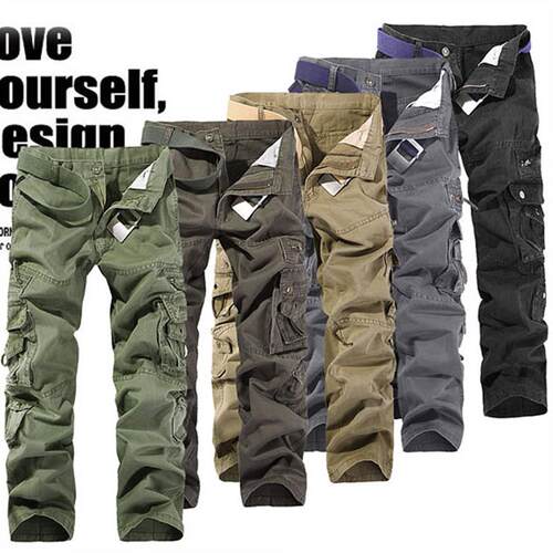 Mens Cargo Pants Man Outdoor Cotton Pant 男装户外工装长裤
