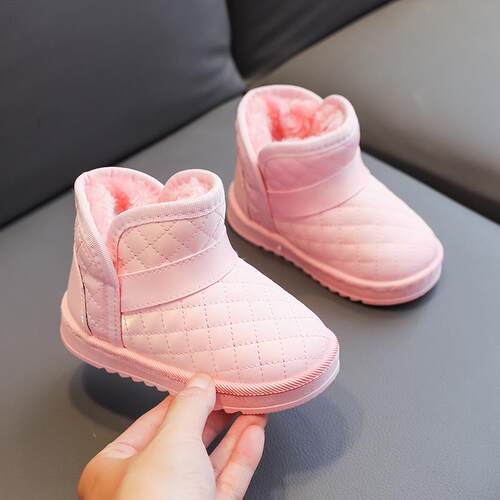 Childrens Leather Snow Boots Waterproof Warm tton Boots 202