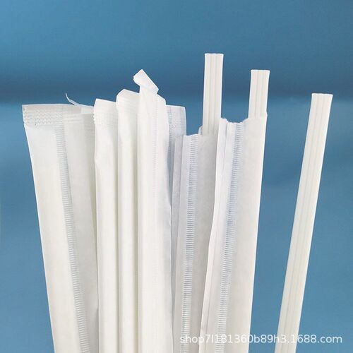 Single Filmwrapped Disposable Coffee Straw 18cm Long Doubleh