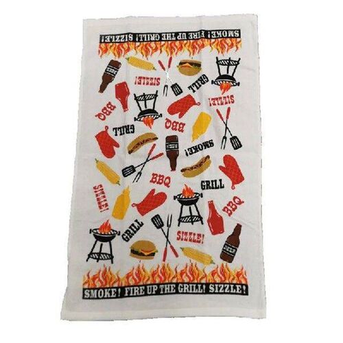 1Pc 41x66cm Thicken Cotton Absorbent White Barbecue BBQ