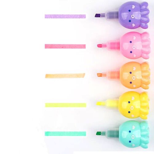 Kawaii Cute Octopus Highlighters Chisel Tip Marker Pens Past