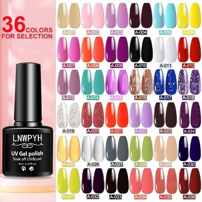 Nail Gel Polish 36 Color Gel Nail Polish Semi Permanent Gel