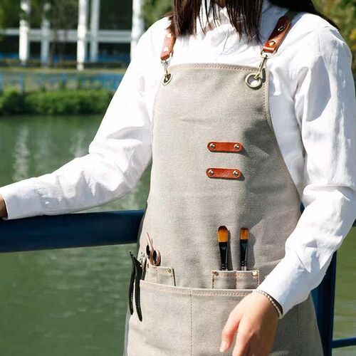 Thickened Canvas Denim Apron Home Barista Kitchen Restaurant
