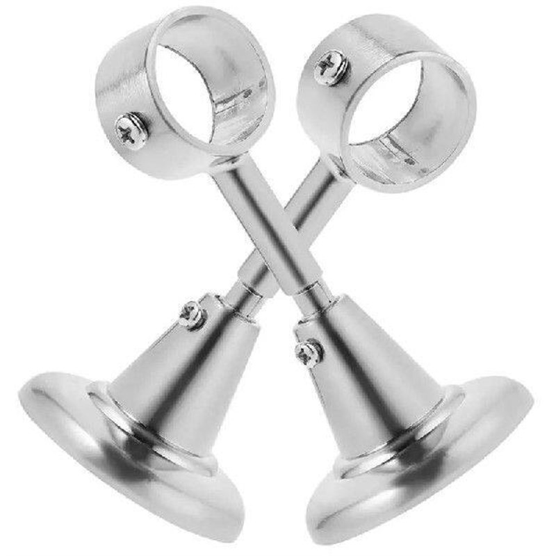 2pcs 28mm Diameter Meatl Curtain Rod Decorative Ceiling - 实物图