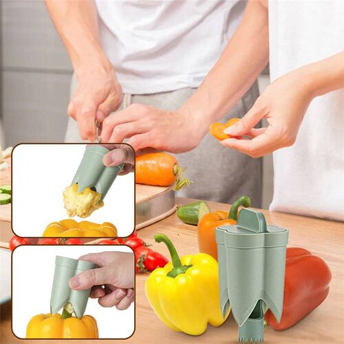 2-in-1 Fruit Pepper Corer Color Pepper Corer Seed Removing T