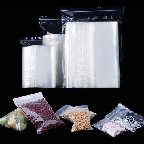 100/300Pcs Thicken Zipper Sealed Bags Clear Plastic Storage