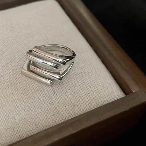 Sterling Rings for Women Simple Geometric Handmade