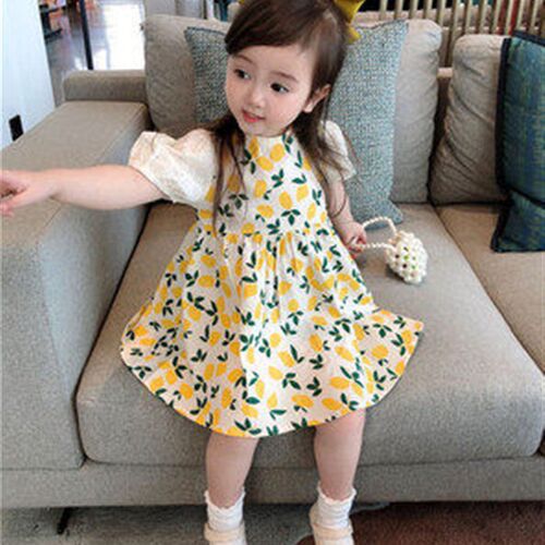 Babys Stylish Floral Dress Summer New Girls Pastoral Princ
