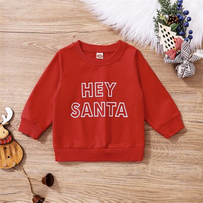Christmas Day 0-4Y Toddler Baby Girl Boy Pullover Long Sleev