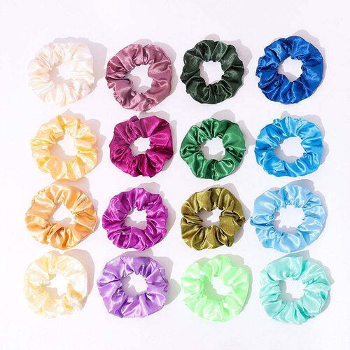 10pcs/pack Women Colorful Skinny Elastic Hair Band Solid Col