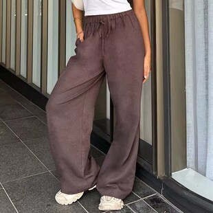 Cotton Linen Loose Trousers women Summer Cargo Pants亚麻女裤