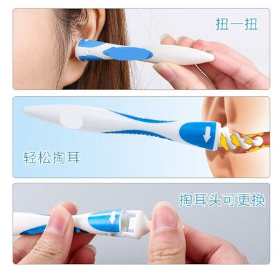 Ear Wax Cleaner Removal Easy Swab Earwax Soft Head Clean Ear