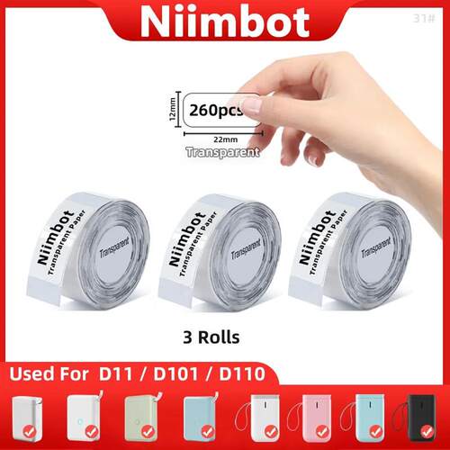 Niimbot Transparent Mini Label Printer Self-adhesive Portabl
