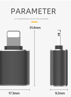 OTG USB Adapter Lighting Male to USB3.0 iOS 13 Charging