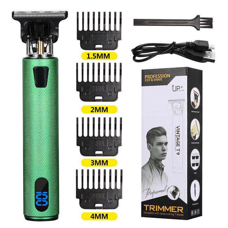 Solid color digital display hair clipper LCD display electri
