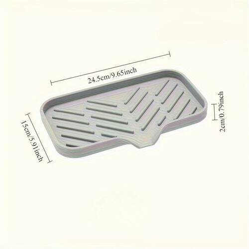 1 Piece of Anti Slip Drain Pad Gray, Space Saving Design, Ea