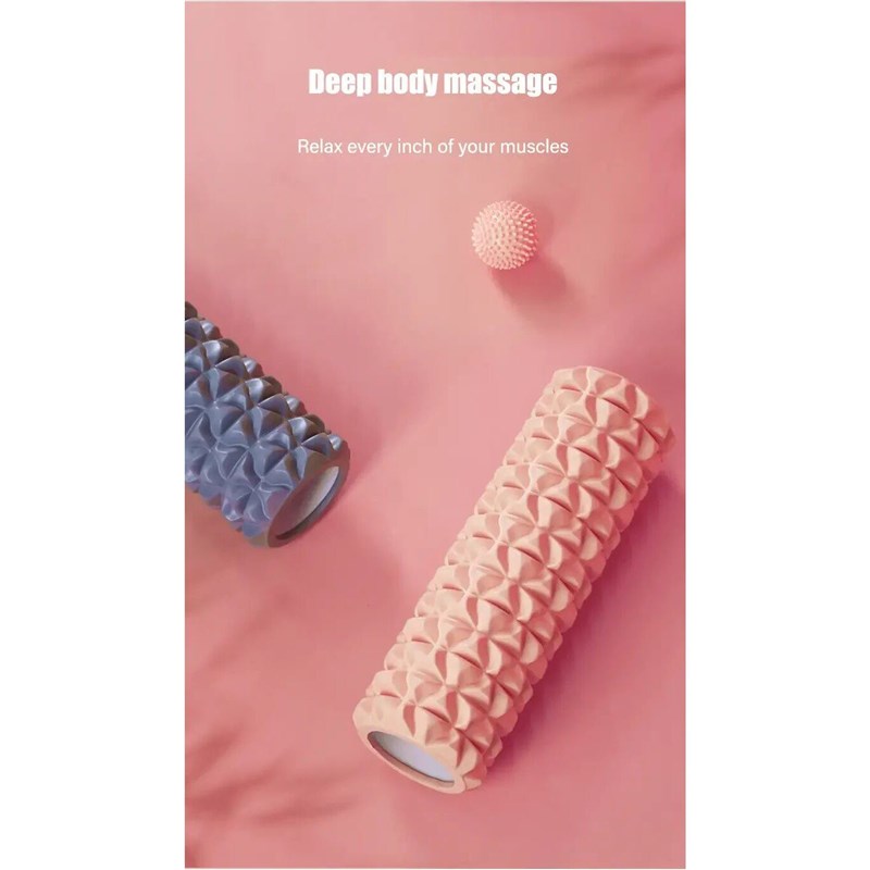 Yoga Column Gym Ftness Foam Roller Plates Exercse Back Muscl - 实物图