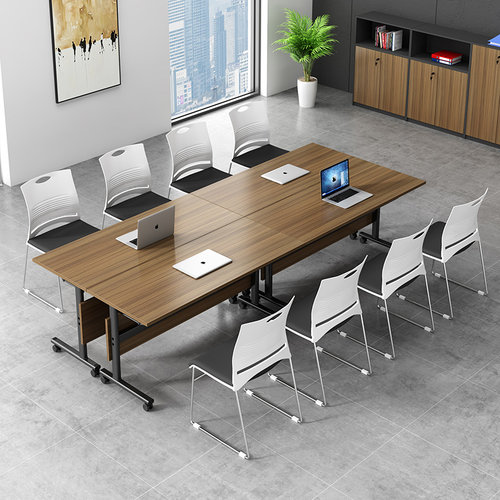 办公室折叠培训会议桌移动拼接多功能辅导班长条人课桌现代