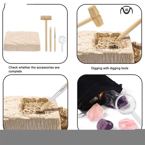 Gemstones Dig Kit Precious Gem Digging Kit Educational Explo