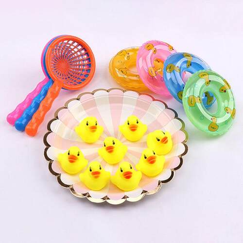 5Pcs/set kids Floating Bath Toys Mini Swimming Rings Rubber