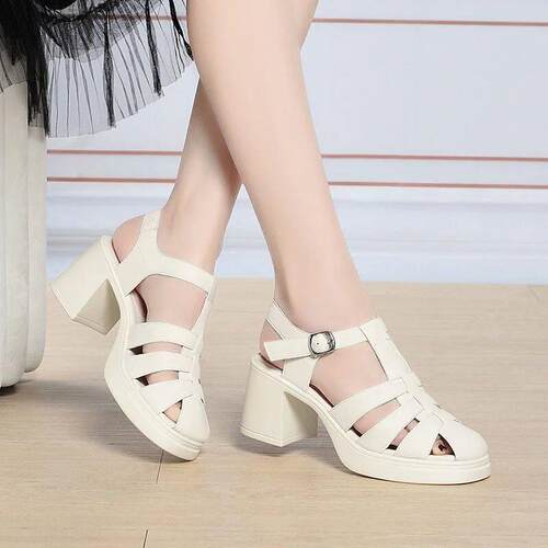 Retro High Heels Without Fatigue Thick Heels Thick Soles