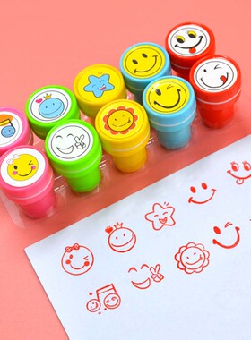 10Pcs Christmas Pattern Self-ink Seal Stamps DIY Scrapbook