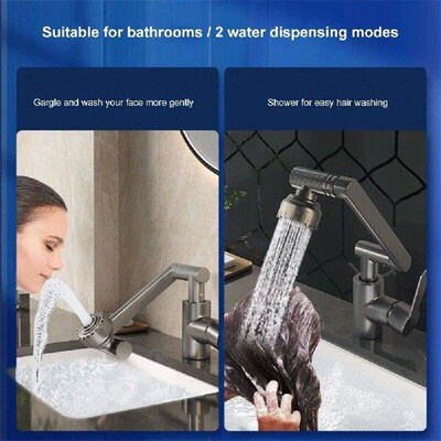 1080 Degree Swivel Faucet Rotating Faucet 2 Modes