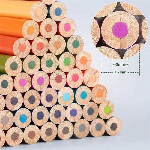 50/72 Colors Colored Pencils Soft Core Wood Oil Based Sketch