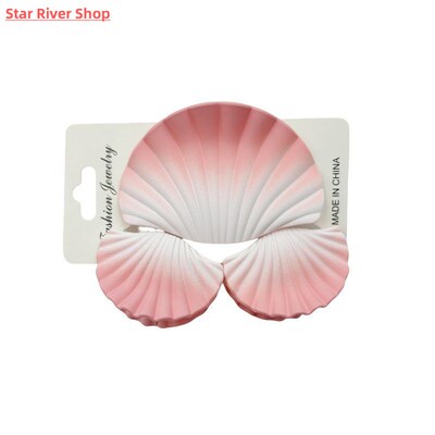 3pcs/set Dreamy Shell Hair Claw Elegent Gradient Clips Ocean