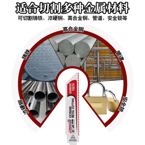 合金往复锯马刀锯金属切割锯条电动往复锯条钨碳合金锯齿