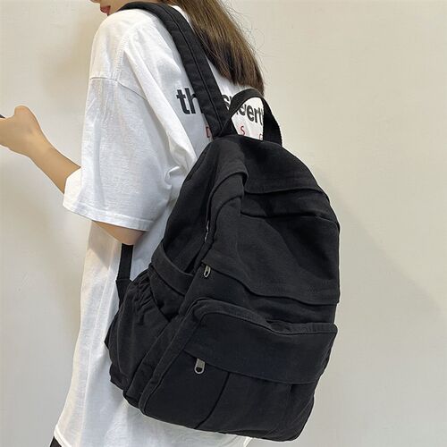 Girl Fabric School Bag New Fashion College Student Vintage W