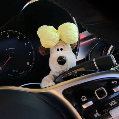 Plush Puppy Clutch Decoration Car Wiper Turn Signal Switch O
